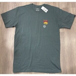 Vans  Graphic T-Shirt Mens Sage Green Hot Off The Griddle Sz med Skater